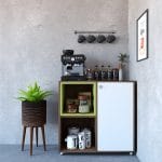كوفي كورنر  درفة أبيض بنى 80×85سم - C - 08