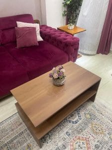 ⁦ترابيزة انترية 90×50 سم - بنى - TA016⁩ - الصورة ⁦2⁩