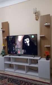 ⁦وحدة تليفزيون 30×180 سم – أبيض – TV090⁩ - الصورة ⁦2⁩