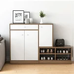 جزامة 3 ضلفة 110×140 سم - ابيض بني - G-335