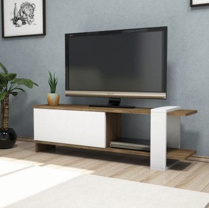 وحدة تليفزيون 30×150 سم – بنى أبيض – TV052