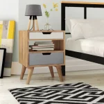 كمود 2 درج 65×40 سم – بيج ابيض – KmO7
