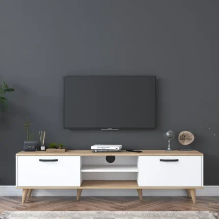 ترابيزة تليفزيون 30×180سم  بيج أبيض -TV095