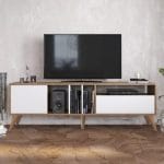 وحدة تليفزيون 40×180 سم – ابيض بيج – TV076