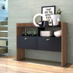 كوفي كورنر 2 درفة بنى أسود 100×90سم - C - 06