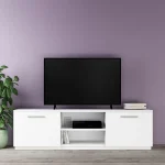 ترابيزة تليفزيون 40×160سم – أبيض – TV0124