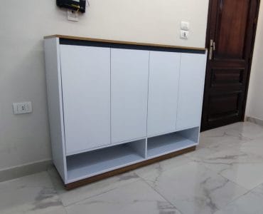 ⁦جزامة 4 ضلفة 120×140 سم – ابيض بيج – G349⁩ - الصورة ⁦2⁩
