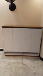 ⁦جزامة 4 ضلفة 120×140 سم – ابيض بيج – G349⁩ - الصورة ⁦4⁩
