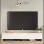 ترابيزة تليفزيون معلقه 35×160سم – بيج مع ابيض – TV0336