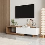 وحده تلفزيون مقاس 180*50 بنى مع ابيض كود - TV101
