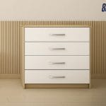 وحدة ادراج 4 درج مقاس 80 × 40 خشابي مع ابيض كود - Af 085