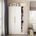 ⁦دولاب ملابس مقاس 120*200 اللون ابيض⁩ - الصورة ⁦2⁩