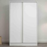 دولاب ملابس 2 ضلفة 220×120 سم - ابيض - DHL-0120