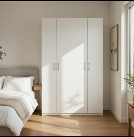 دولاب ملابس مقاس 150*220 اللون ابيض
